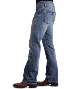 Stetson Rock Fit Frayed X Stitched Jeans -Stetson 010D66 S1 D1