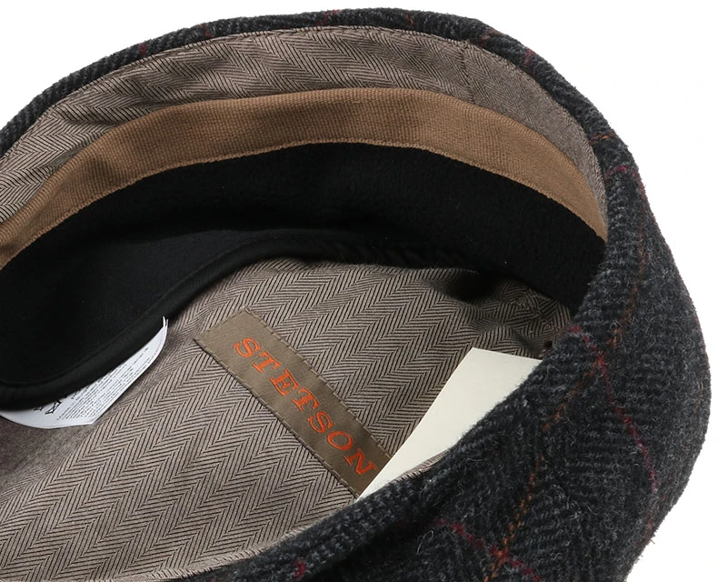 Kent Wool EF Herringbone Flat Cap - Stetson 5 Kent Wool EF Herringbone Flat Cap - Stetson - Image 3