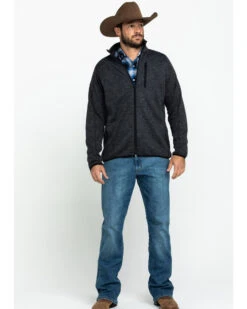 Stetson Men's Charcoal Fuzzy Bonded Sweater -Stetson 2000286880 020 P6