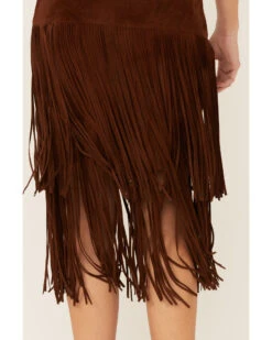 Stetson Women's Brown Fringe Suede Skirt -Stetson 2000286949 200 P3