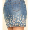 Stetson Women's Denim Southwestern Embroidered Mini Skirt -Stetson 2000295457 400 P4