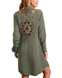 Stetson 49 Stetson Women's Southwestern Embroidered Shirt Dress