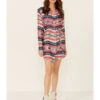 Stetson Women's Southwestern Print Self-Tie Sash Dress -Stetson 2000332681 900 P2