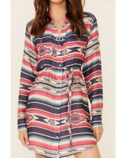 Stetson Women's Southwestern Print Self-Tie Sash Dress 8 Stetson Women's Southwestern Print Self-Tie Sash Dress -Stetson 2000332681 900 P3