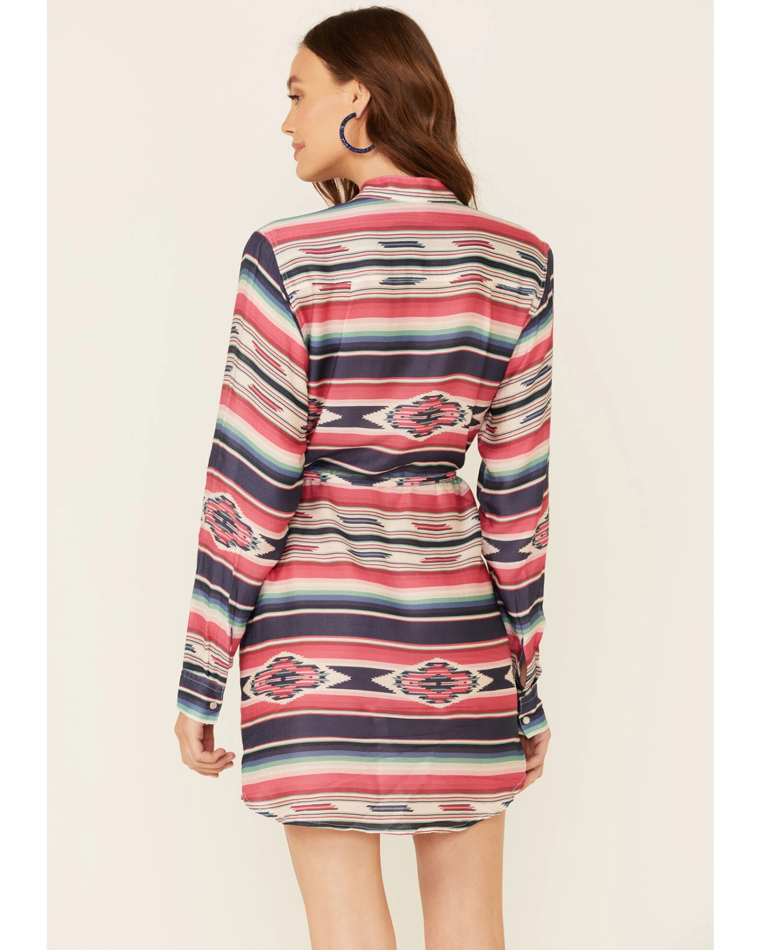 Stetson Women's Southwestern Print Self-Tie Sash Dress 4 Stetson Women's Southwestern Print Self-Tie Sash Dress - Image 2