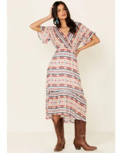 Stetson Women's Southwestern Print Surplice Dress -Stetson 2000339217 900 P1