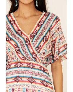 Stetson 51 Stetson Women's Southwestern Print Surplice Dress