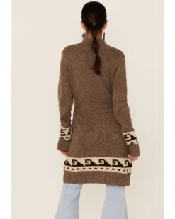 Stetson Women's Horse Motif Belted Knit Wool Blend Cardigan -Stetson 2000352257 200 P3