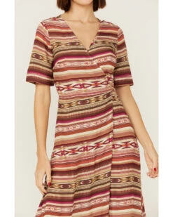 Stetson Women's Southwestern Sunset Serape Print Wrap Dress -Stetson 2000358892 900 P3