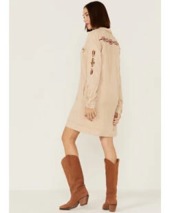 Stetson Women's Safari Southwestern Embroidered Lace-Up Dress