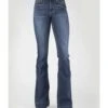 Stetson Women's 921 Medium Wash High Rise Yoke Flare Jean -Stetson 2000360056 400 P1
