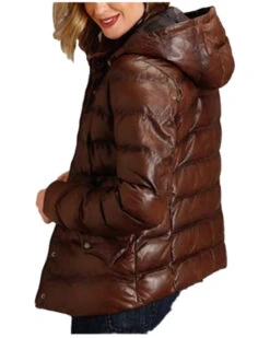 Stetson Women's Antique Snap-Front Quilted Leather Jacket -Stetson 2000360057 200 P2