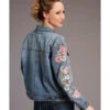 Stetson Women's Floral Embroidered Denim Jacket -Stetson 2000360062 400 P2