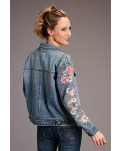 Stetson Women's Floral Embroidered Denim Jacket