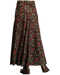 Stetson Women's Rayon Challis Blanket Print Long Cut Skirt -Stetson 2000360071 200 P3