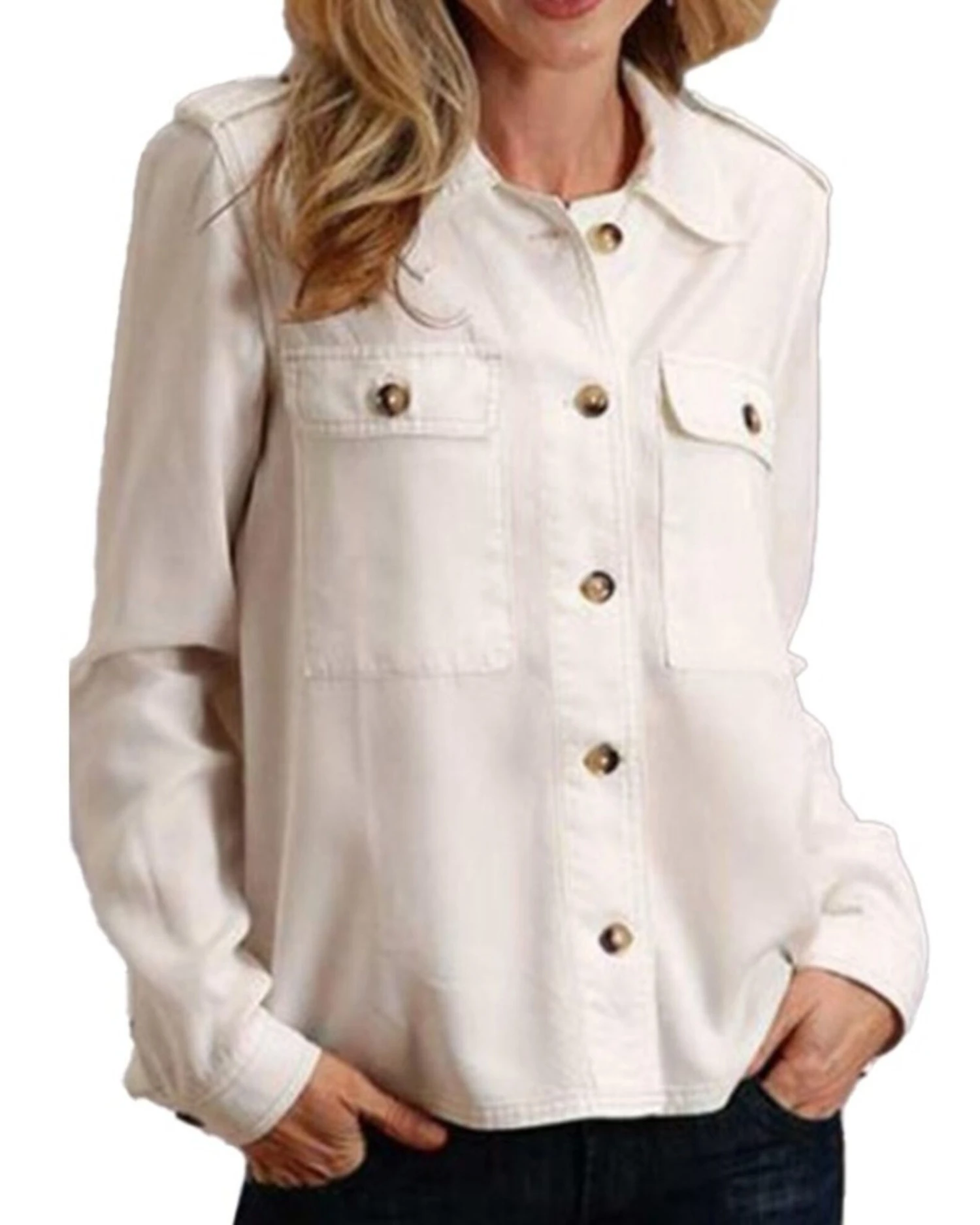 Stetson Women's Lyocell Button-Front Tencel Shirt Jacket 2 Stetson Women's Lyocell Button-Front Tencel Shirt Jacket