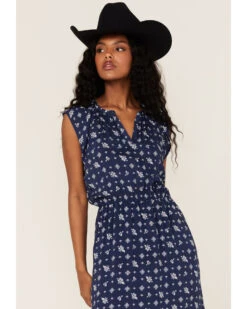 Stetson Women's Ditsy Floral Paisley Print Ruffle Flounce Midi Dress -Stetson 2000366898 400 P2