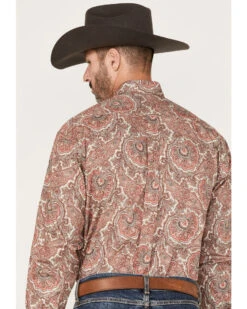 Stetson Men's Paisley Print Long Sleeve Button Down Western Shirt -Stetson 2000370662 600 P4