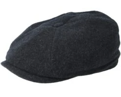 Hatters Wool/Cashmere Black Flat Cap - Stetson