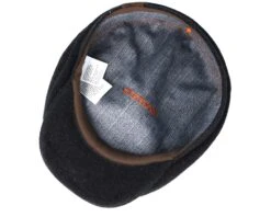 Hatters Wool/Cashmere Black Flat Cap - Stetson -Stetson 4043898023054 4