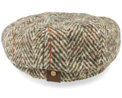 Hatteras Herringbone Olive Flat Cap - Stetson -Stetson 4043898040532 2