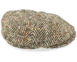 Hatteras Herringbone Olive Flat Cap - Stetson -Stetson 4043898040532 3
