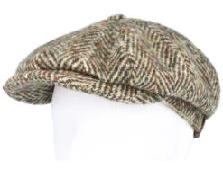 Hatteras Herringbone Olive Flat Cap - Stetson -Stetson 4043898040532 5