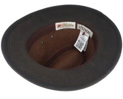 Ava Waxed Cotton Brown Trilby - Stetson -Stetson 4043898058315 4