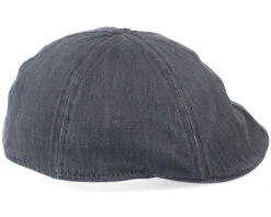 Level Co/Pe Black Flat Cap - Stetson 8 Level Co/Pe Black Flat Cap - Stetson -Stetson 4043898185684 3