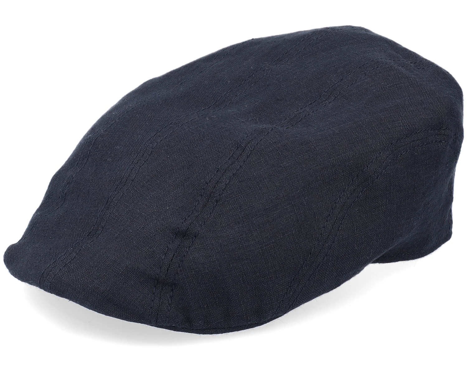 Ivy Cap Linen Black Flat Cap - Stetson 3 Ivy Cap Linen Black Flat Cap - Stetson
