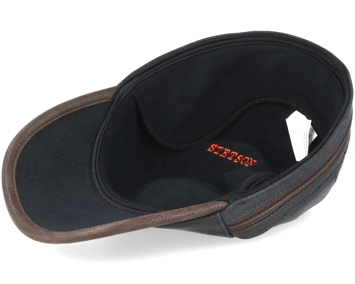 Baseball Cap Cow Hide Brown Ear Flap - Stetson 6 Baseball Cap Cow Hide Brown Ear Flap - Stetson - Image 4