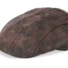 Ivy Cap Pigskin Dark Brown Flat Cap - Stetson -Stetson 4043898395908 1