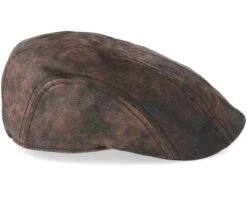 Ivy Cap Pigskin Dark Brown Flat Cap - Stetson -Stetson 4043898395908 3