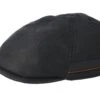 Duck Cap Cowhide Black Flat Cap - Stetson -Stetson 4043898396462 1