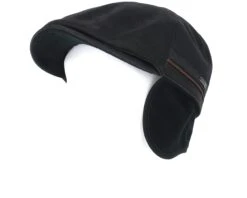 Duck Cap Cowhide Black Flat Cap - Stetson -Stetson 4043898396462 5