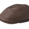 Duck Cap Cowhide Dark Brown Flat Cap - Stetson -Stetson 4043898396547 1