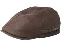 Duck Cap Cowhide Dark Brown Flat Cap - Stetson