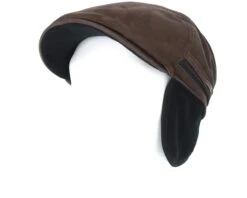 Duck Cap Cowhide Dark Brown Flat Cap - Stetson -Stetson 4043898396547 5