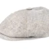 6-Panel Linen Fischgrat Beige Flat Cap - Stetson -Stetson 4043898456579 1
