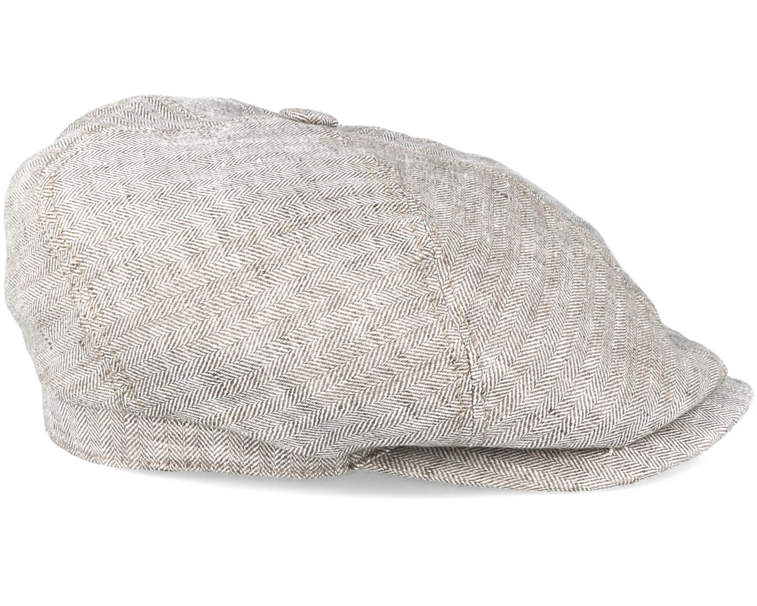 6-Panel Linen Fischgrat Beige Flat Cap - Stetson 5 6-Panel Linen Fischgrat Beige Flat Cap - Stetson - Image 3