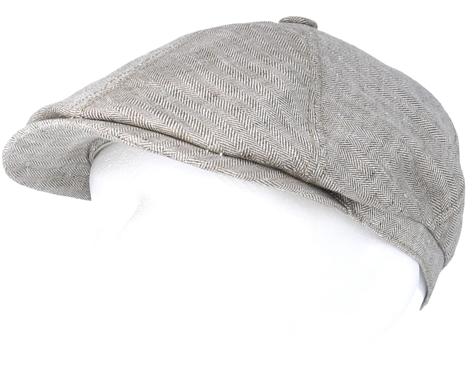 6-Panel Linen Fischgrat Beige Flat Cap - Stetson 7 6-Panel Linen Fischgrat Beige Flat Cap - Stetson - Image 5