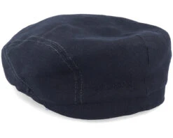 Driver Cap Linen 1 Black Flat Cap - Stetson -Stetson 4043898562331 2