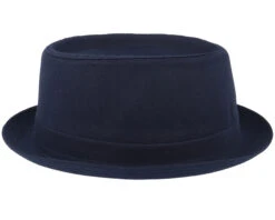 Cotton Navy/Gun Metal Pork Pie - Stetson -Stetson 4043898566681 3