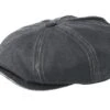 Hatteras Co/Pes Black Flat Cap - Stetson -Stetson 4043898584340 1