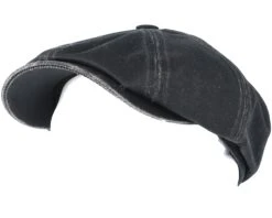 Hatteras Co/Pes Black Flat Cap - Stetson -Stetson 4043898584340 4
