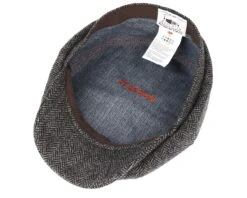 Hatteras Woolrich Herringbone Black/Grey Flat Cap - Stetson -Stetson 4043898635349 5