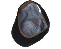 Texas Wool/Cashmere Black Flat Cap - Stetson -Stetson 4043898647182 4