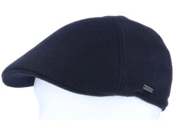 Texas Duck Shape Texas Wool/Cashmere Black Flat Cap - Stetson -Stetson 4043898647236 5