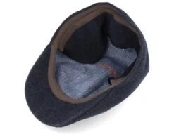 Texas Wool/Cashmere Ear Flap 2 Black Flat Cap - Stetson -Stetson 4043898649001 4