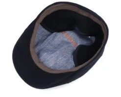 Texas Wool/Cashmere Ear Flap Black Flat Cap - Stetson 11 Texas Wool/Cashmere Ear Flap Black Flat Cap - Stetson -Stetson 4043898649056 4